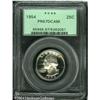 Image 1 : 1954 25C PR67 Deep Cameo PCGS. The cameoed surface 1954 25C PR67 Deep Cameo PCGS.