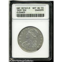 1829 50C --Cleaned--ANACS. Unc Details, Net AU55. O 1829 50C --Cleaned--ANACS. Unc Details, Net AU55