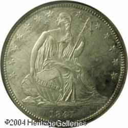 1841 50C MS64 NGC. An R.7 issue in Mint State, thi 1841 50C MS64 NGC.