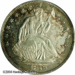 1876 50C PR64 Cameo PCGS. This exquisitely preserv 1876 50C PR64 Cameo PCGS.