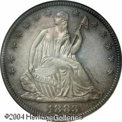 1883 50C PR66 NGC. Lush apple-green, sky-blue, and 1883 50C PR66 NGC.