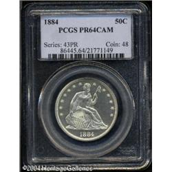 1884 50C PR64 Cameo PCGS. Fully struck with deep r 1884 50C PR64 Cameo PCGS.