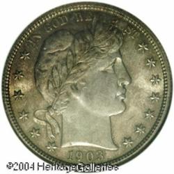 1903-O 50C MS65 NGC. A smooth, satiny-textured Gem 1903-O 50C MS65 NGC.