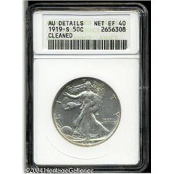 1919-S 50C --Cleaned--ANACS. AU Details, Net XF40. 1919-S 50C --Cleaned--ANACS. AU Details, Net XF40