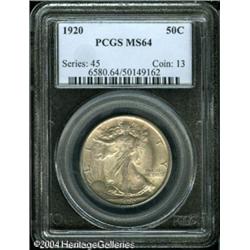 1920 50C MS64 PCGS. Lustrous surfaces are visited 1920 50C MS64 PCGS.