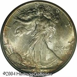 1936-D 50C MS67 NGC. Lovely russet, powder-blue, a 1936-D 50C MS67 NGC.