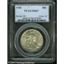 1940 50C MS67 PCGS. A thin veil of light gold colo 1940 50C MS67 PCGS.