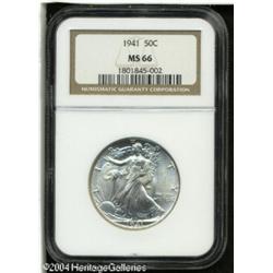 1941 50C MS66 NGC. Fully struck, untoned, and high 1941 50C MS66 NGC.