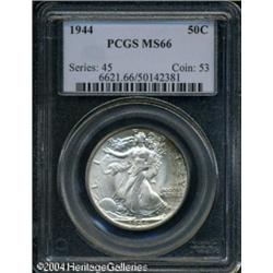 1944 50C MS66 PCGS. Sharply struck on the design e 1944 50C MS66 PCGS.