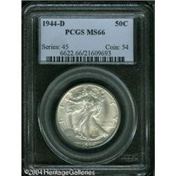 1944-D 50C MS66 PCGS. Boldly struck, if a bit soft 1944-D 50C MS66 PCGS.