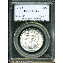 1946-S 50C MS66 PCGS. Dappled reddish-brown color 1946-S 50C MS66 PCGS.