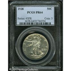 1938 50C PR64 PCGS. Nearly full brilliance is emit 1938 50C PR64 PCGS.