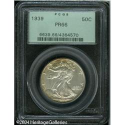 1939 50C PR66 PCGS. Exceedingly well struck, with 1939 50C PR66 PCGS.