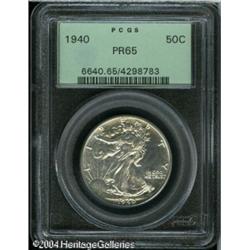 1940 50C PR65 PCGS. This brilliant proof is exquis 1940 50C PR65 PCGS.