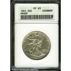 1941 50C PR63 ANACS. Breen-5182. Without the AW mo 1941 50C PR63 ANACS.