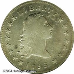 1795 S$1 Flowing Hair, Two Leaves--Cleaned--ANACS. V 1795 S$1 Flowing Hair, Two Leaves--Cleaned--ANA