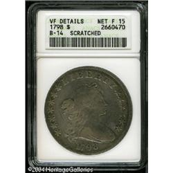 1798 S$1 Large Eagle--Scratched--ANACS. VF Details, 1798 S$1 Large Eagle--Scratched--ANACS. VF Detai