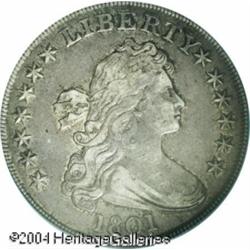 1801 S$1 XF45 PCGS. B-1, BB-211, R-2. Choice steel 1801 S$1 XF45 PCGS.