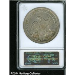 1846 S$1 XF45 ANACS. Cream-gray and chestnut color 1846 S$1 XF45 ANACS.