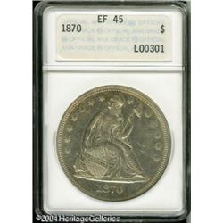1870 S$1 XF45 ANACS. Lustrous and bold for the ass 1870 S$1 XF45 ANACS.