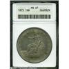 1873 T$1 MS61 ANACS. Pleasing medium gray patina o 1873 T$1 MS61 ANACS.