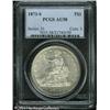 1873-S T$1 AU58 PCGS. Well detailed with good rema 1873-S T$1 AU58 PCGS.