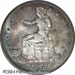 1875-CC T$1 MS64 NGC. Type One Reverse. One of the 1875-CC T$1 MS64 NGC.