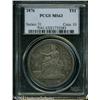 Image 1 : 1876 T$1 MS63 PCGS. Type One Obverse, Type Two Rev 1876 T$1 MS63 PCGS.