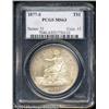Image 1 : 1877-S T$1 MS63 PCGS. A bold strike with occasiona 1877-S T$1 MS63 PCGS.