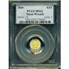 Image 1 : 1849 G$1 Open Wreath MS62 PCGS. Small Head, With L 1849 G$1 Open Wreath MS62 PCGS.