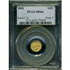 Image 3 : 1851 G$1 MS66 PCGS. The 1851 is a common date in t 1851 G$1 MS66 PCGS.