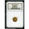 Image 1 : 1854 G$1 Type Two AU58 NGC. The obverse features d 1854 G$1 Type Two AU58 NGC.