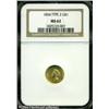 Image 3 : 1854 G$1 Type Two MS62 NGC. We are pleased to be o 1854 G$1 Type Two MS62 NGC.