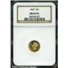 Image 1 : 1868 G$1 MS63 Prooflike NGC. Bright peach-gold sur 1868 G$1 MS63 Prooflike NGC.