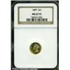 Image 3 : 1889 G$1 MS67 Prooflike NGC. Superb Gem Gold Dolla 1889 G$1 MS67 Prooflike NGC.