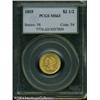 Image 1 : 1855 $2 1/2 MS63 PCGS. Pleasing yellow-gold surfac 1855 $2 1/2 MS63 PCGS.