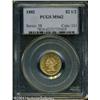 Image 1 : 1882 $2 1/2 MS62 PCGS. A popular, low mintage iss 1882 $2 1/2 MS62 PCGS.