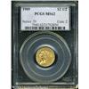 Image 1 : 1909 $2 1/2 MS62 PCGS. Typically weak on the headd 1909 $2 1/2 MS62 PCGS.