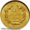 Image 2 : 1855 $3 MS62 NGC. Although not a rare date, the 18 1855 $3 MS62 NGC.
