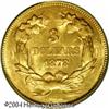 Image 2 : 1878 $3 MS62 PCGS. Fully lustrous with a pink-gold 1878 $3 MS62 PCGS.