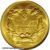 Image 2 : 1878 $3 MS63 PCGS. An attractive example of this a 1878 $3 MS63 PCGS.