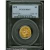 Image 3 : 1878 $3 MS67 PCGS. A tremendous example for the da 1878 $3 MS67 PCGS.