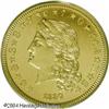 1880 $4 Flowing Hair Four Dollar, Judd-1658 Gilt, Po 1880 $4 Flowing Hair Four Dollar, Judd-1658 Gil
