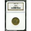 Image 1 : 1847/7 $5 AU53 NGC. Breen-6570. The 7 in the date 1847/7 $5 AU53 NGC.