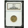Image 1 : 1880 $5 MS62 NGC. A nicely struck Liberty Five tha 1880 $5 MS62 NGC.