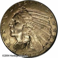 1912 $5 MS64 PCGS. A bold striking with a bright y 1912 $5 MS64 PCGS.