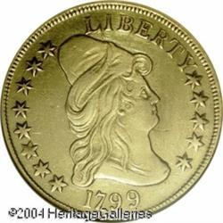 1799 $10 Small Stars Obverse--Tooled, Cleaned--ANACS 1799 $10 Small Stars Obverse--Tooled, Cleaned--