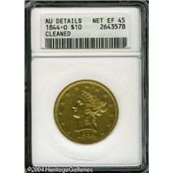 1844-O $10 --Cleaned--ANACS. AU Details, Net XF45. 1844-O $10 --Cleaned--ANACS. AU Details, Net XF45