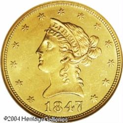 1847 $10 MS64 Prooflike NGC. With 862,258 coins pr 1847 $10 MS64 Prooflike NGC.