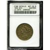 Image 1 : 1850 $10 Large Date--Damaged--ANACS. Fine Details, N 1850 $10 Large Date--Damaged--ANACS. Fine Detai